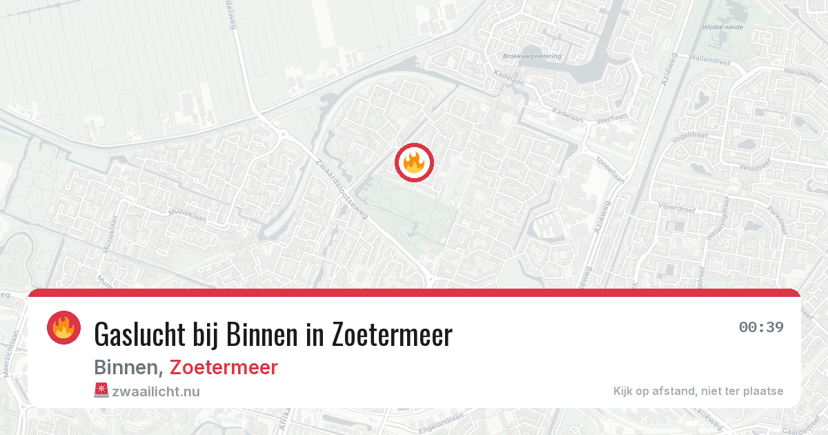Gaslucht bij Binnen in Zoetermeer — 24 mei 2026