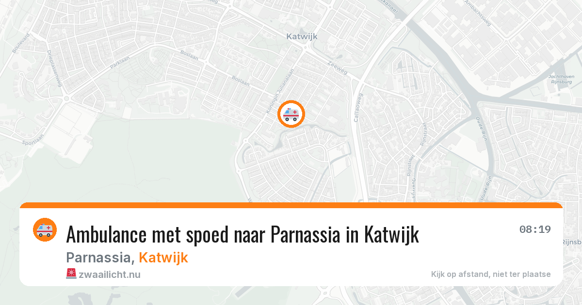 Ambulance met spoed naar Parnassia in Katwijk — 27 jul 2026
