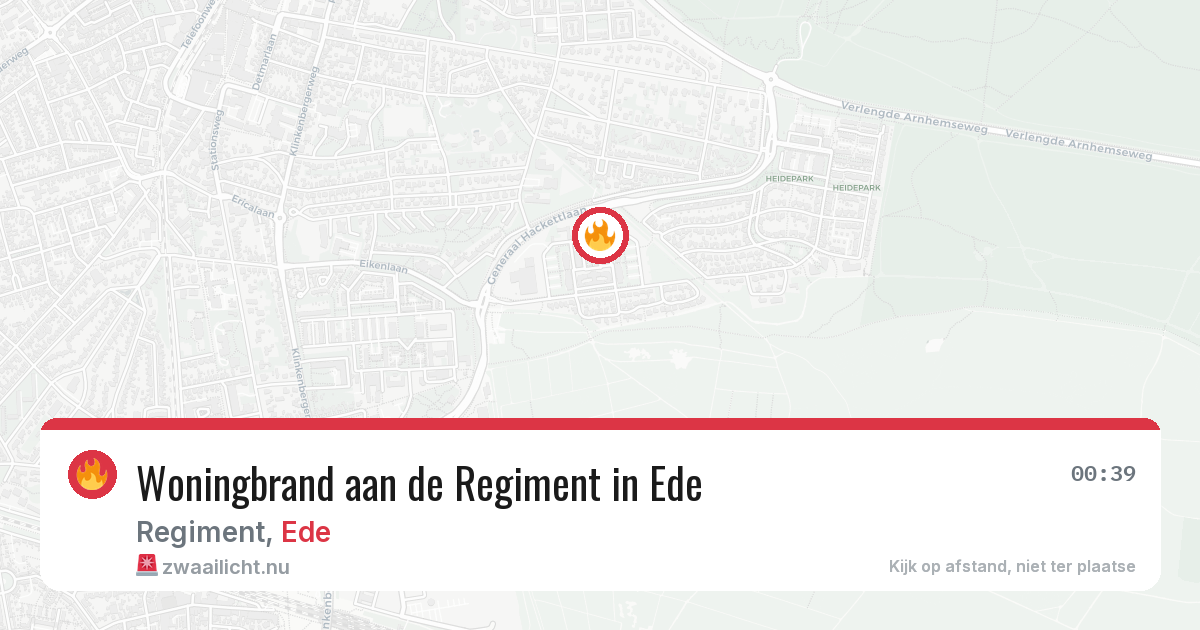 Woningbrand aan de Regiment in Ede — 14 jul 2026