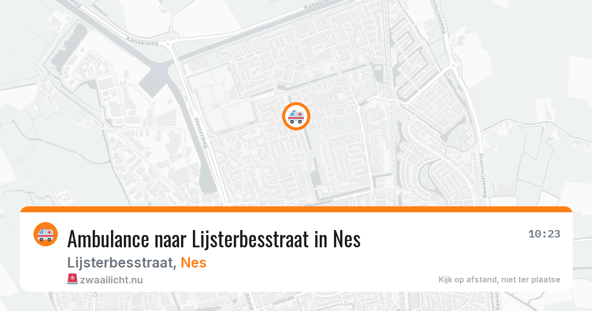 Ambulance naar Lijsterbesstraat in Nes — 18 mei 2026