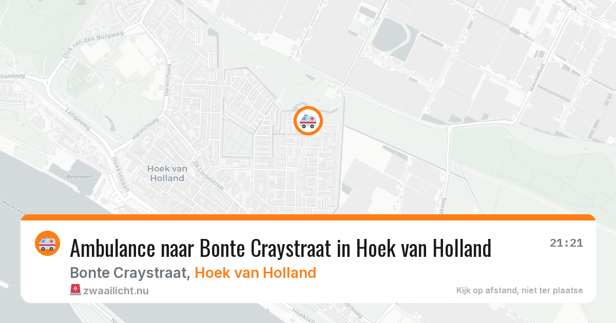 Ambulance naar Bonte Craystraat in Hoek van Holland — 28 mrt 2026