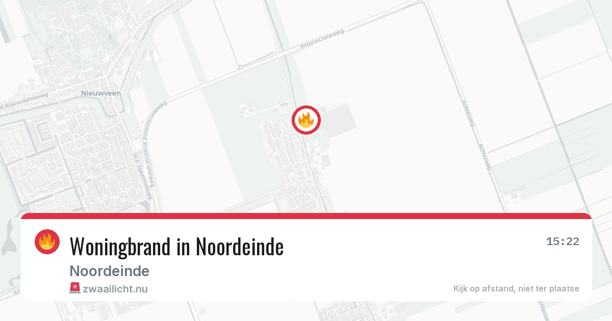 Woningbrand in Noordeinde — 20 apr 2026