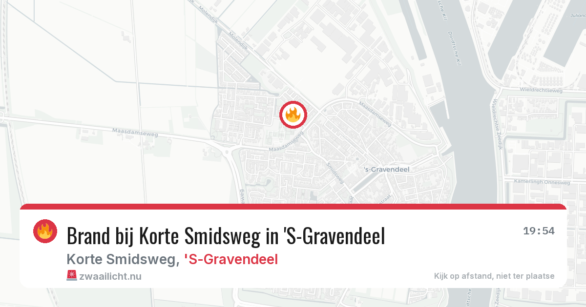 Brand bij Korte Smidsweg in 'S-Gravendeel — 22 mrt 2026