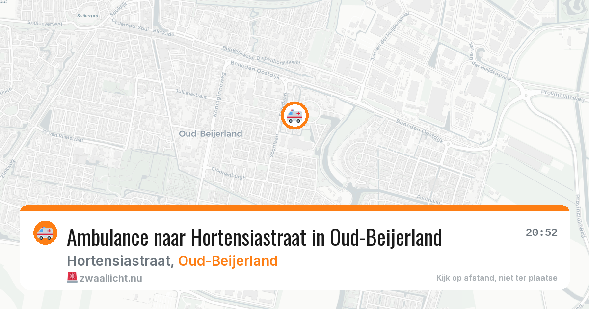 Ambulance naar Hortensiastraat in Oud-Beijerland — 4 jun 2026