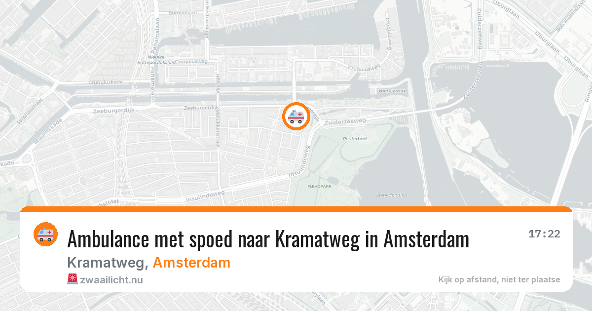 Ambulance met spoed naar Kramatweg in Amsterdam — 6 jun 2026
