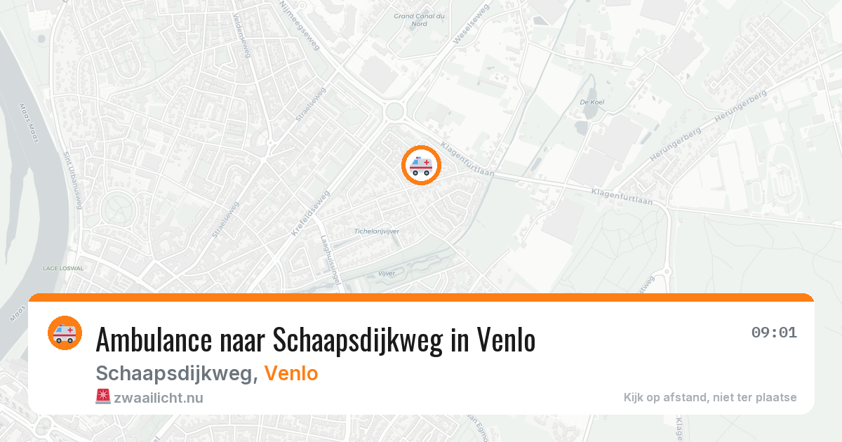 Ambulance naar Schaapsdijkweg in Venlo — 13 jul 2026