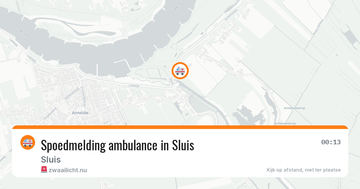 Spoedmelding ambulance in Sluis — 29 apr 2026