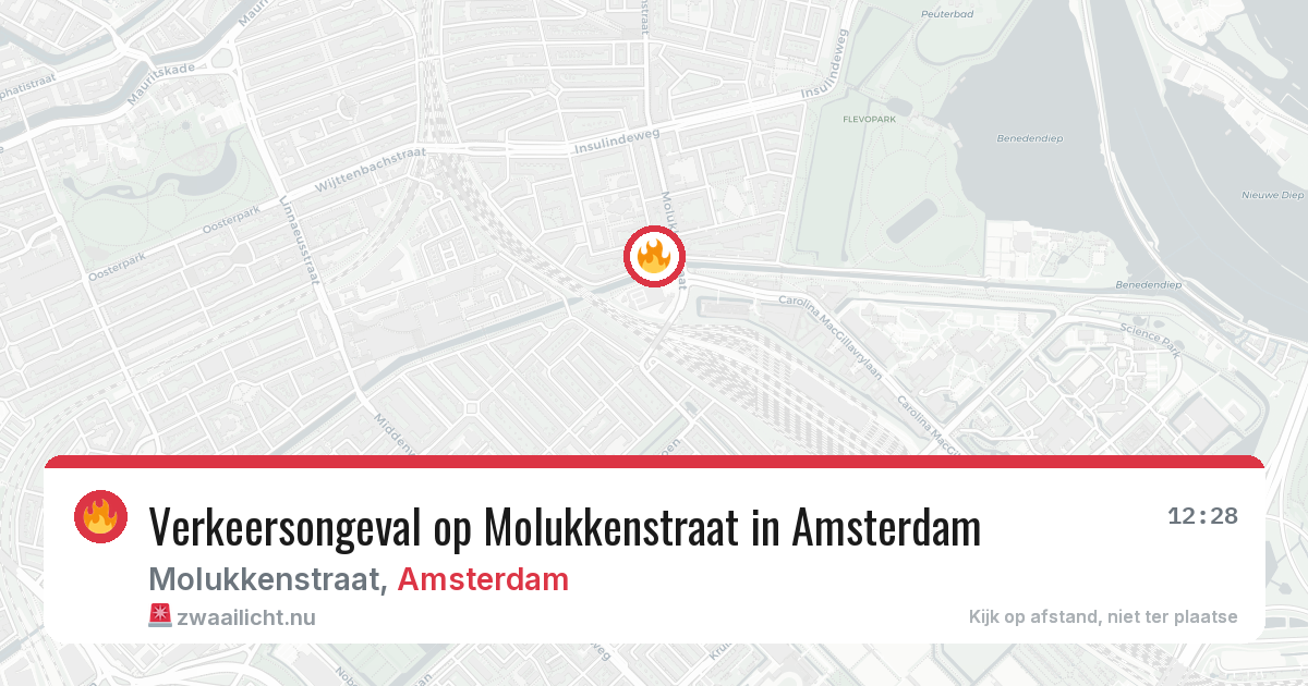 Verkeersongeval op Molukkenstraat in Amsterdam — 31 mrt 2026