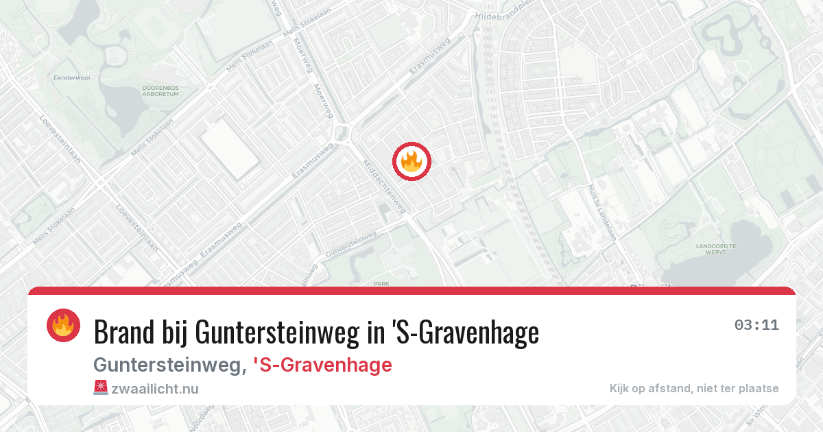 Brand bij Guntersteinweg in 'S-Gravenhage — 28 mei 2026