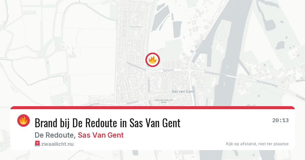 Brand bij De Redoute in Sas Van Gent — 9 jul 2026