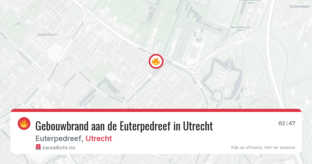 Gebouwbrand aan de Euterpedreef in Utrecht — 15 jul 2026