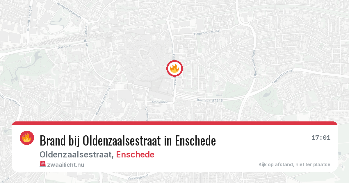 Brand bij Oldenzaalsestraat in Enschede — 3 mrt 2026