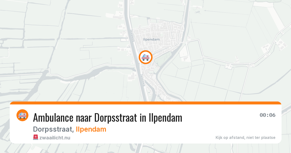 Ambulance naar Dorpsstraat in Ilpendam — 17 jul 2026