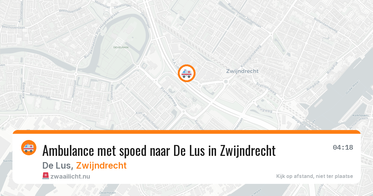 Ambulance met spoed naar De Lus in Zwijndrecht — 11 jul 2026