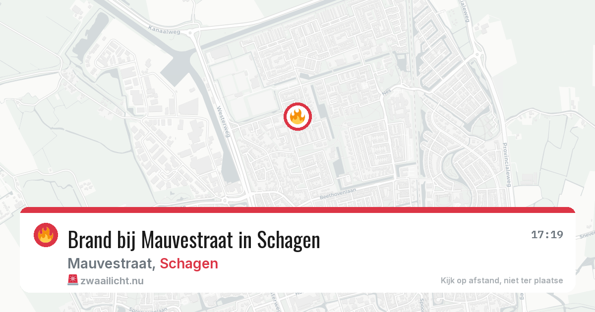 Brand bij Mauvestraat in Schagen — 11 mrt 2026