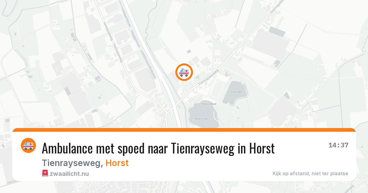 Ambulance met spoed naar Tienrayseweg in Horst — 25 jul 2026