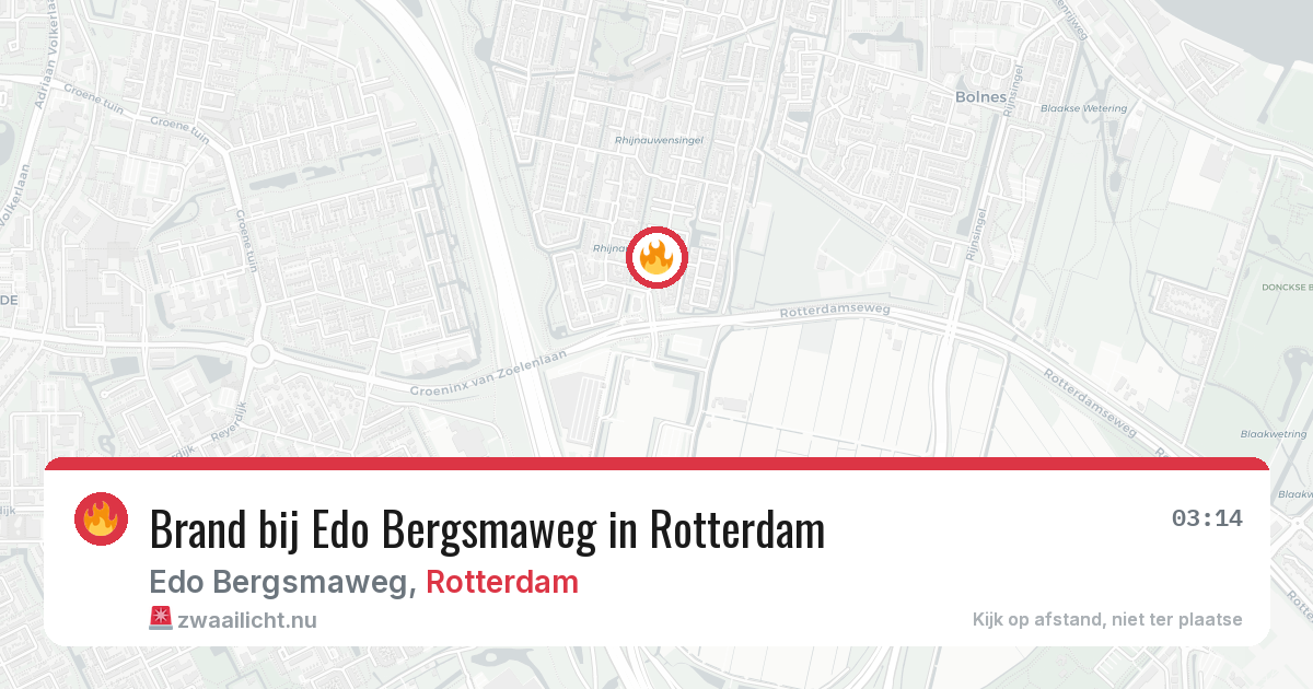 Brand bij Edo Bergsmaweg in Rotterdam — 26 mei 2026