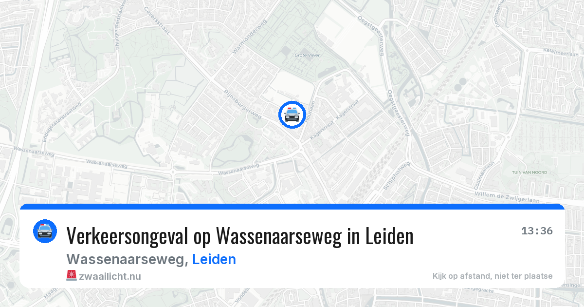 Verkeersongeval op Wassenaarseweg in Leiden — 7 mei 2026