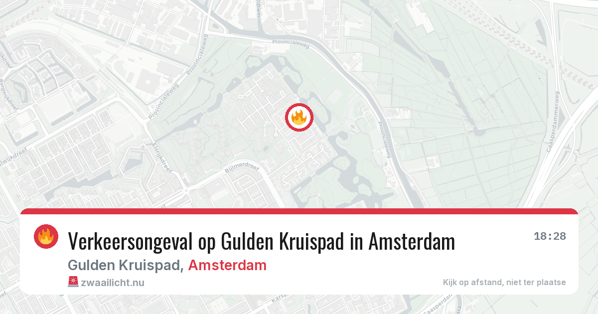 Verkeersongeval op Gulden Kruispad in Amsterdam — 3 jun 2026