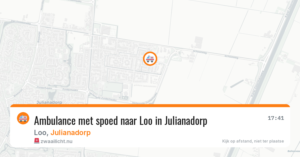 Ambulance met spoed naar Loo in Julianadorp — 6 apr 2026