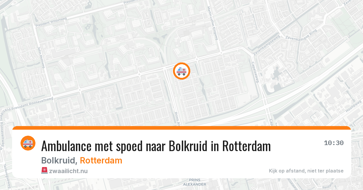 Ambulance met spoed naar Bolkruid in Rotterdam — 12 jul 2026