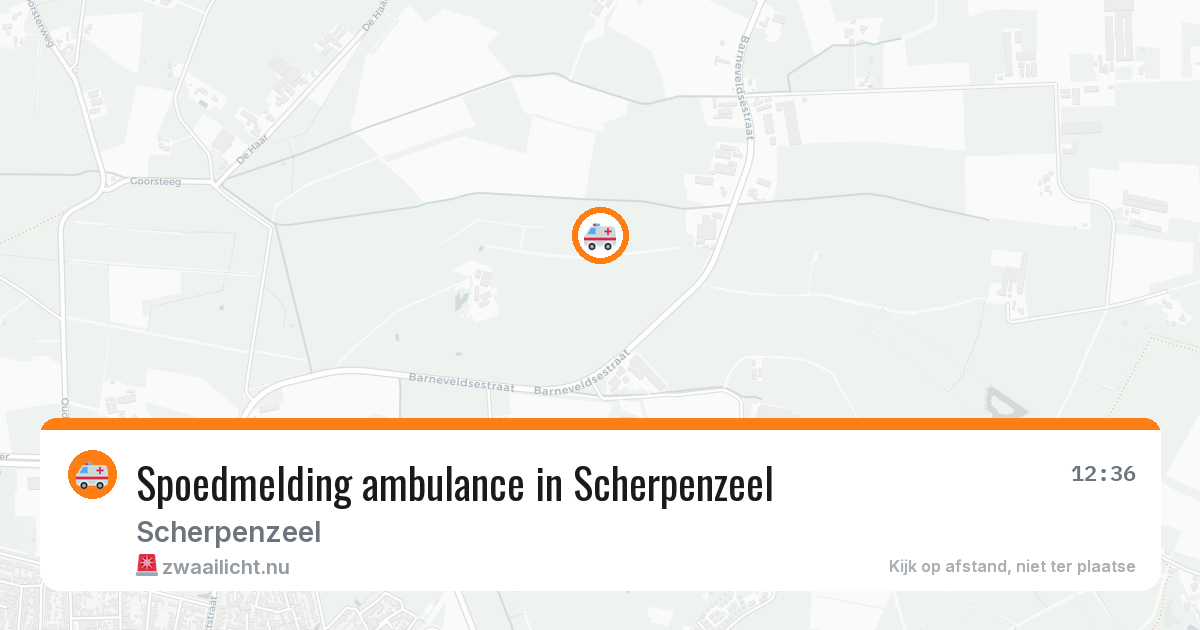 Spoedmelding ambulance in Scherpenzeel — 16 mrt 2026