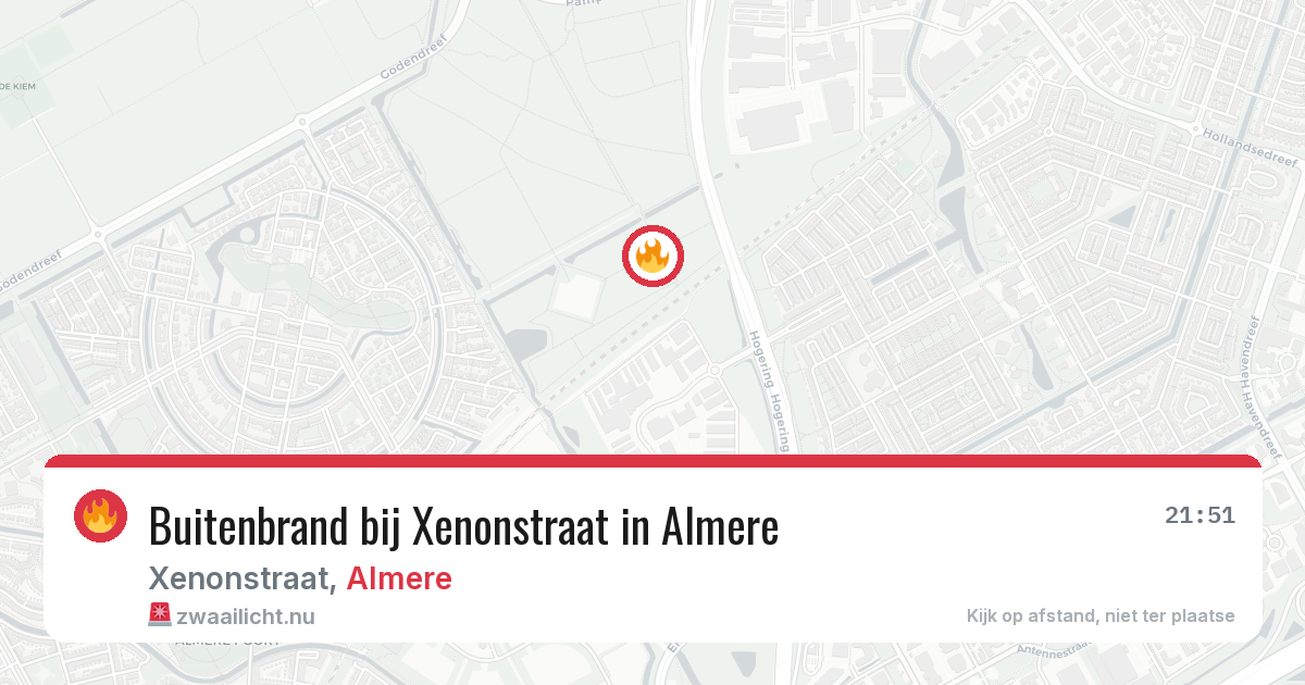 Buitenbrand bij Xenonstraat in Almere — 11 jul 2026