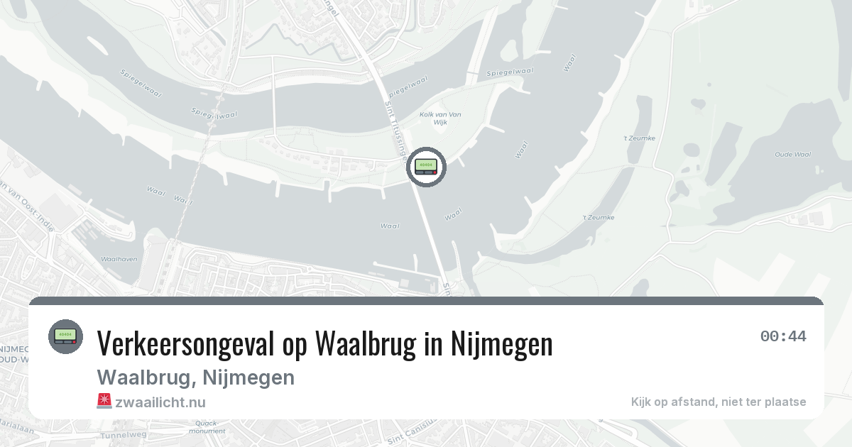 Verkeersongeval op Waalbrug in Nijmegen — 21 jul 2026