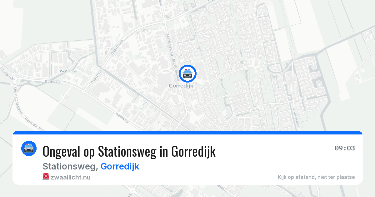 Ongeval op Stationsweg in Gorredijk — 27 mrt 2026