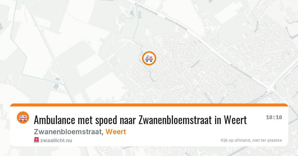 Ambulance met spoed naar Zwanenbloemstraat in Weert — 23 jul 2026