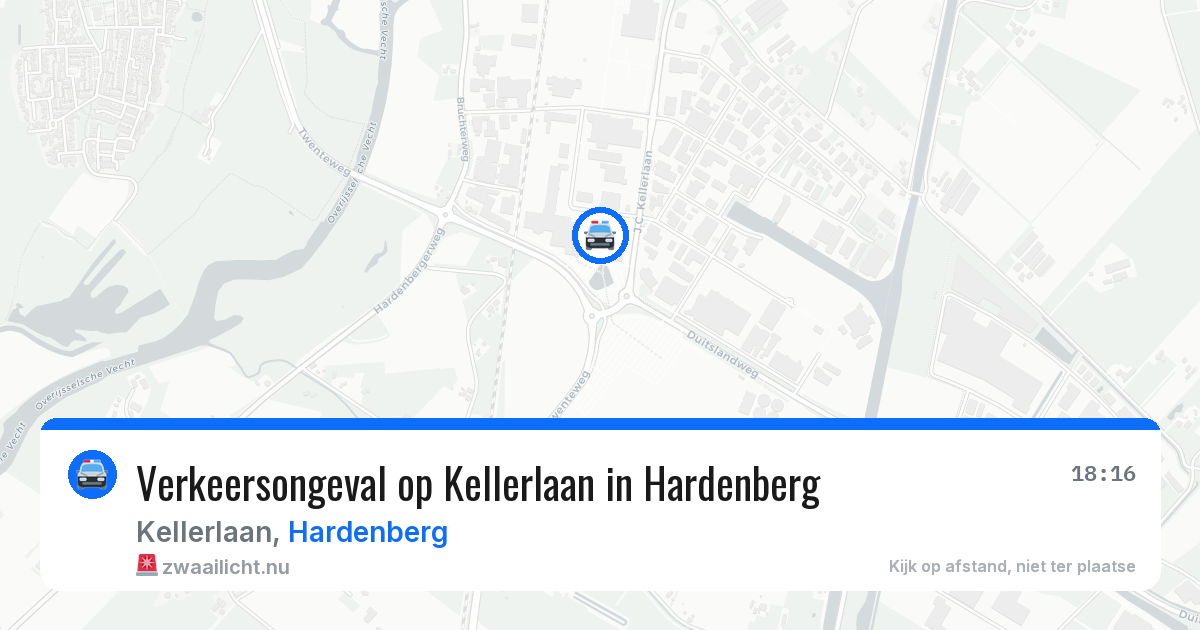 Verkeersongeval op Kellerlaan in Hardenberg — 10 jul 2026