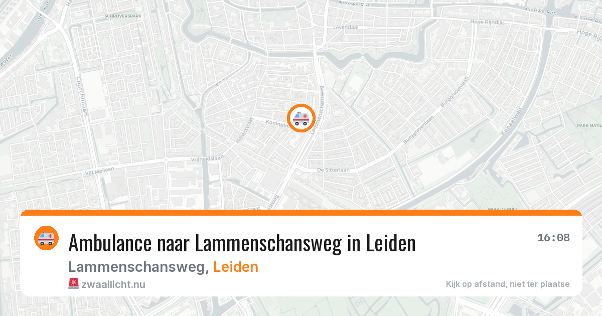 Ambulance naar Lammenschansweg in Leiden — 16 mrt 2026