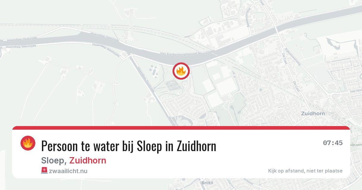 Persoon te water bij Sloep in Zuidhorn — 20 mei 2026