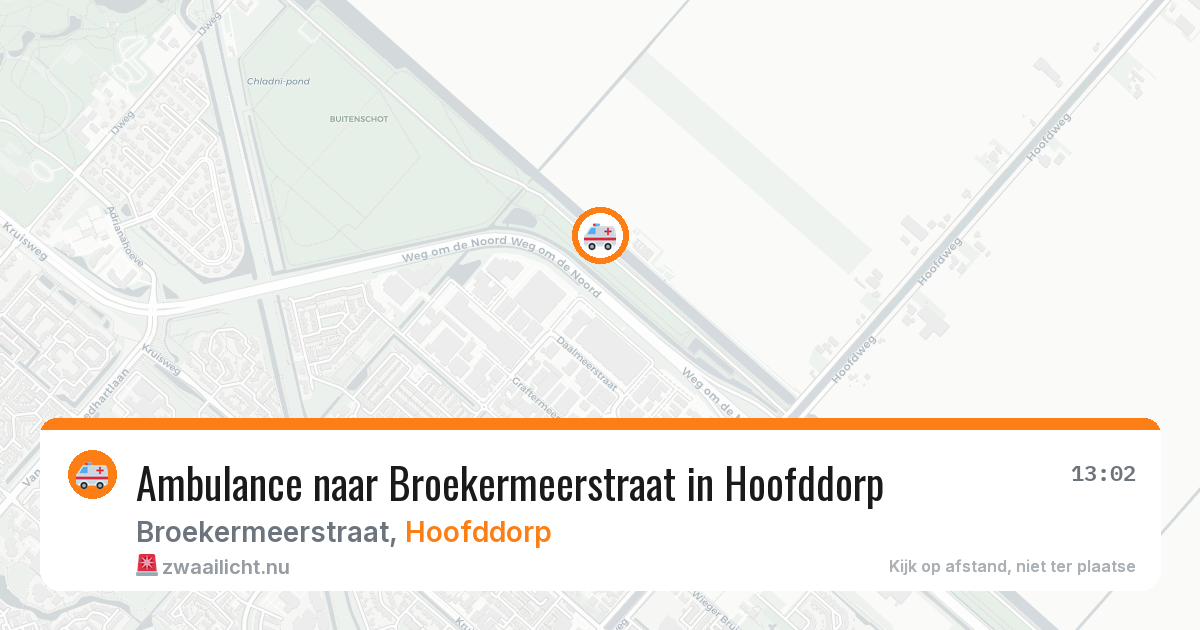 Ambulance naar Broekermeerstraat in Hoofddorp — 11 jul 2026