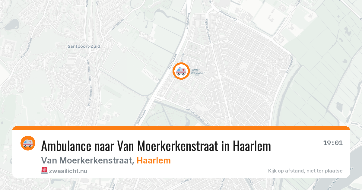 Ambulance naar Van Moerkerkenstraat in Haarlem — 13 jul 2026