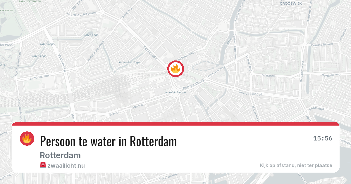 Persoon te water in Rotterdam — 2 jun 2026