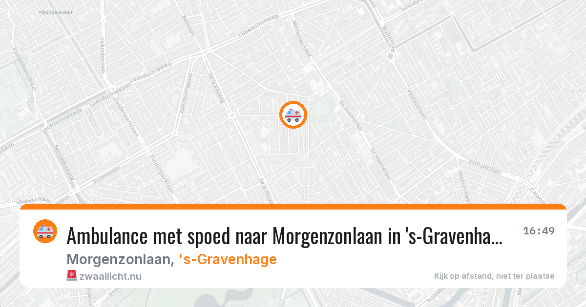 Ambulance met spoed naar Morgenzonlaan in 's-Gravenhage — 24 jul 2026