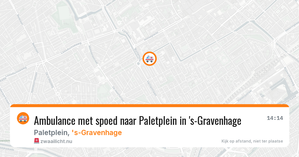 Ambulance met spoed naar Paletplein in 's-Gravenhage — 31 mei 2026