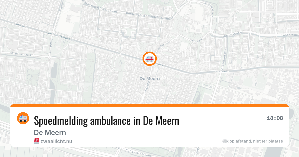 Spoedmelding ambulance in De Meern — 10 jul 2026