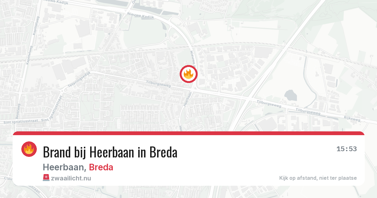 Brand bij Heerbaan in Breda — 4 jun 2026