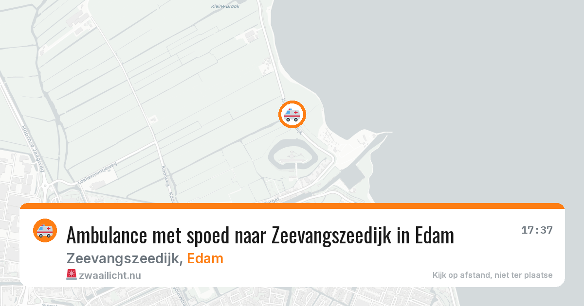 Ambulance met spoed naar Zeevangszeedijk in Edam — 26 mei 2026