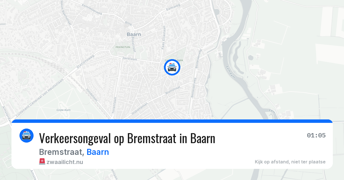 Verkeersongeval op Bremstraat in Baarn — 5 jun 2026