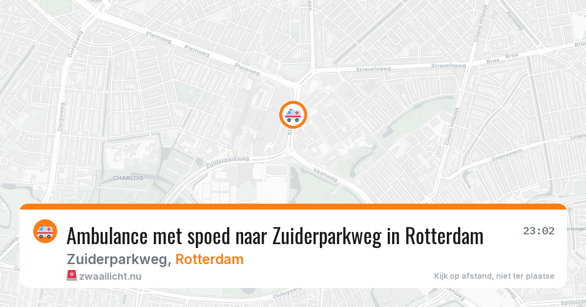 Ambulance met spoed naar Zuiderparkweg in Rotterdam — 15 jul 2026