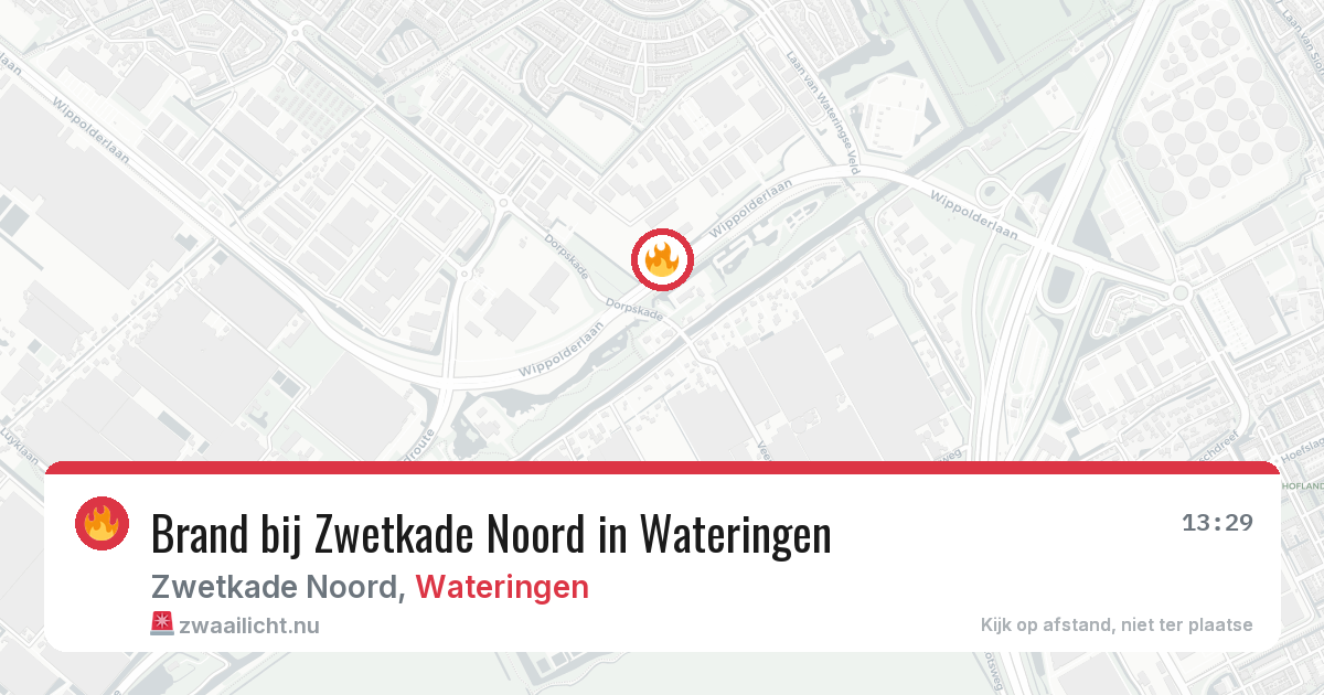 Brand bij Zwetkade Noord in Wateringen — 11 apr 2026