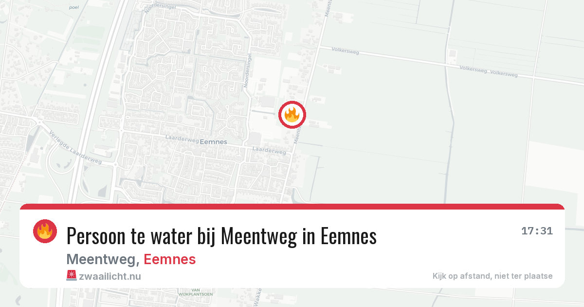 Persoon te water bij Meentweg in Eemnes — 1 jun 2026