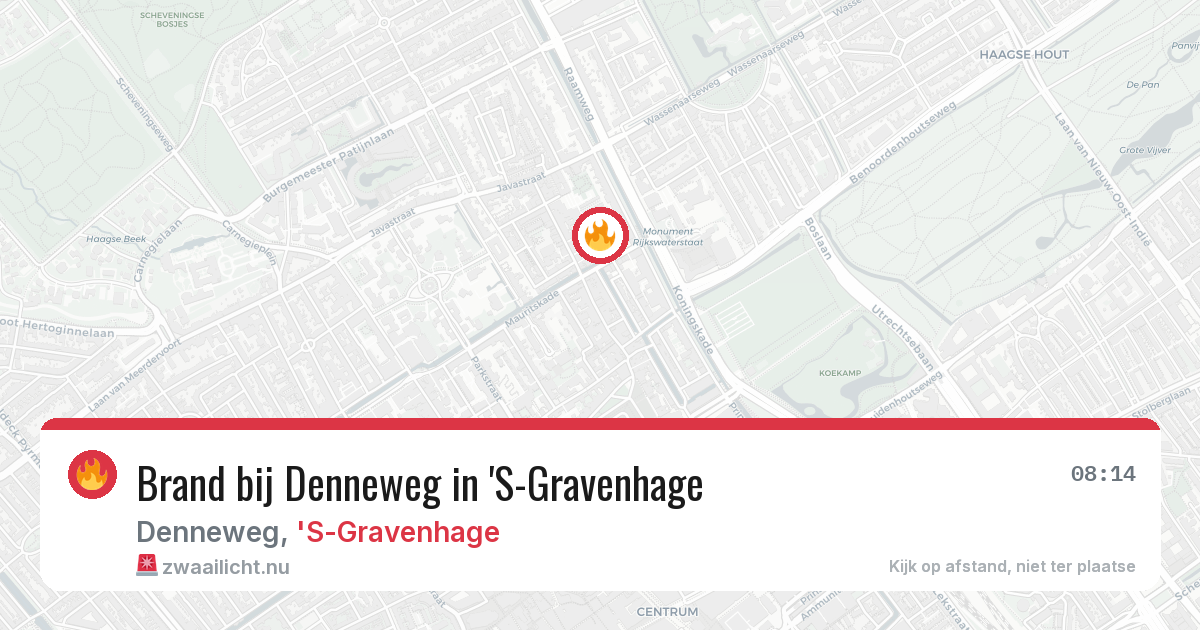 Brand bij Denneweg in 'S-Gravenhage — 9 jun 2026