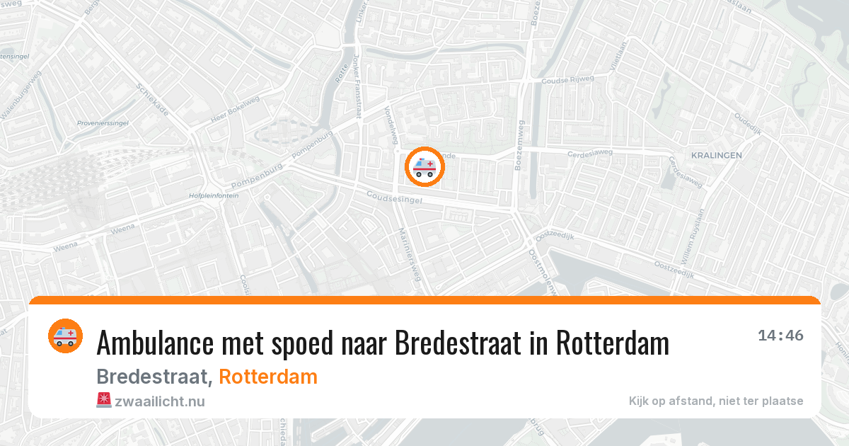 Ambulance met spoed naar Bredestraat in Rotterdam — 18 jul 2026