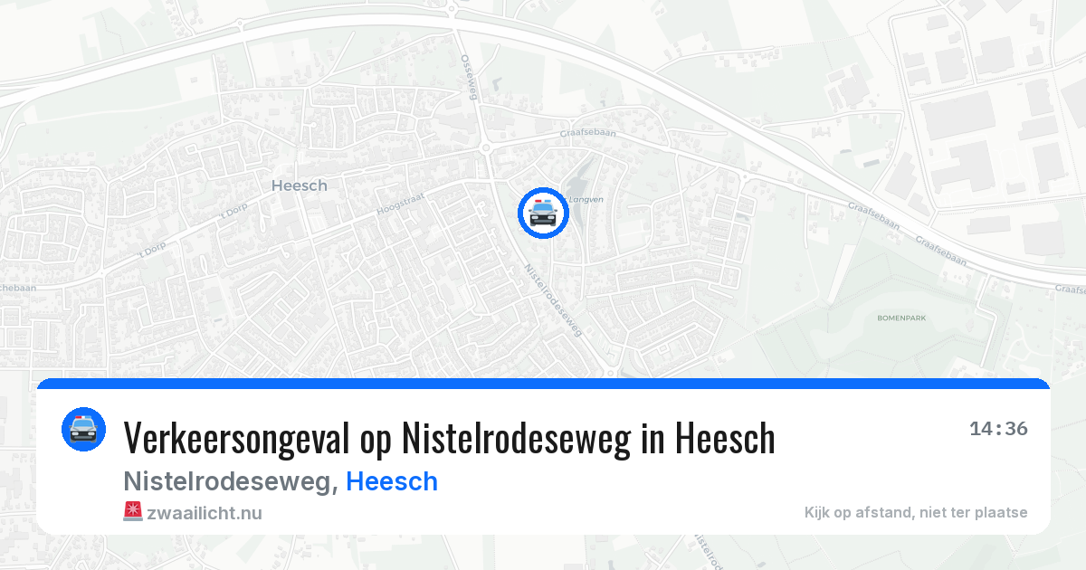 Verkeersongeval op Nistelrodeseweg in Heesch — 3 jul 2026
