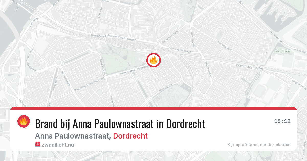 Brand bij Anna Paulownastraat in Dordrecht — 21 apr 2026