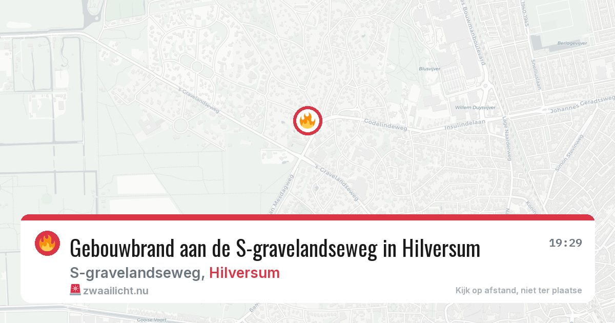 Gebouwbrand aan de S-gravelandseweg in Hilversum — 20 jul 2026